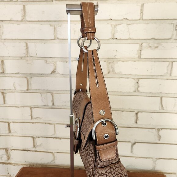 Vintage Coach Soho Signature C's Brown Shoulder Bag - Picture 4 of 15